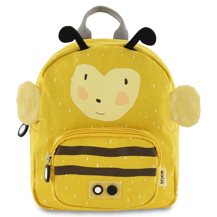 Trixie Kinder-Rucksack Frau Hummel in Gelb – Rucksack mit Hummelmotiv, Fronttasche, Brustgurt und verstellbaren Schultergurten