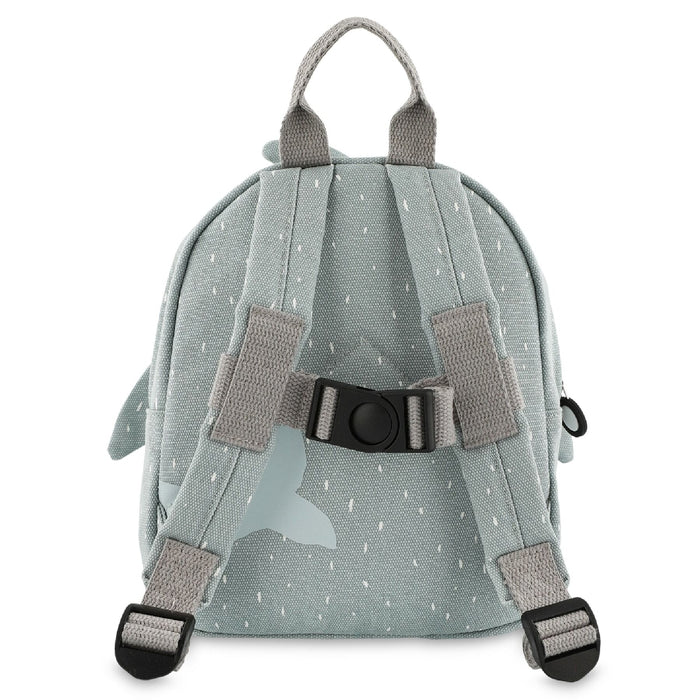 Blauer Trixie Rucksack Herr Hai – Kinder-Rucksack mit Haimotiv und verstellbaren Trägern für Kindergarten und Ausflüge
