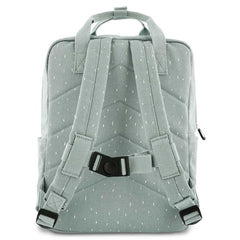 Trixie Rucksack groß Herr Hai in Blau – ergonomischer Kinder-Rucksack mit gepolstertem Rücken, Brustgurt und A4-Fach