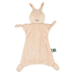 Trixie Schnuffeltuch Frau Hase in Rosa – weiches Schmusetuch mit freundlichem Hasengesicht und Knoten zum Befestigen des Schnullers