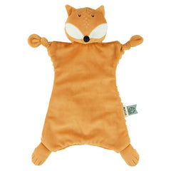 Trixie Schnuffeltuch Herr Fuchs – weiches Baby-Kuscheltuch mit freundlichem Fuchsgesicht und Knoten zum Befestigen des Schnullers
