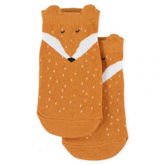 Orange Trixie Sneakersocken Herr Fuchs Größe 16/18 – 2er-Set Kindersocken aus Bio-Baumwolle mit Fuchsmotiv und Ohren