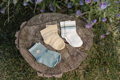Little Dutch Forest Friends Socken 3er-Set Größe 23–26 – Detailansicht der weichen Kindersocken mit Naturmotiven
