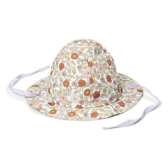 Sonnenhut wendbar Mauve / Vintage Little Flowers gr. 2 | Little Dutch