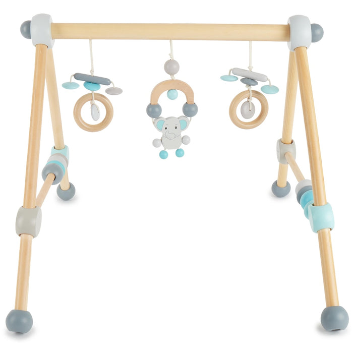 Spielbogen Elefant aus Holz für Babys | Schmatzepuffer