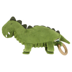 Trixie Spieluhr Herr Dino – Produktansicht des kuscheligen Musiktiers mit Holzring und sanfter beruhigender Melodie