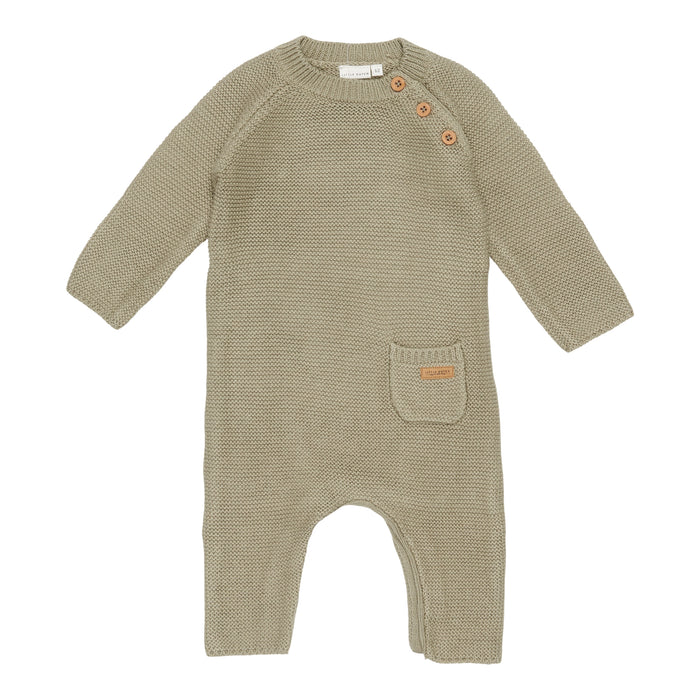 Strick-Strampler Sailors Bay Olive | Little Dutch