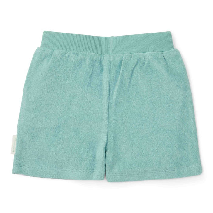 T-Shirt und Shorts Seashells and Stripes Surf Blue | Little Dutch