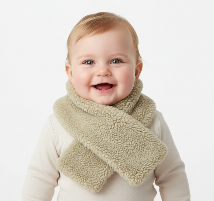 Little Dutch Teddy-Schal Soft Green für Babys und Kinder