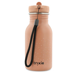 Trixie Frau Katze Kinder-Trinkflasche 350 ml – robuste Edelstahlflasche mit Tiermotiv für Kindergarten, Schule und unterwegs