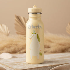 Personalisierte Trixie Trinkflasche Frau Einhorn 500 ml mit Name – Kinderflasche aus Edelstahl für Kita, Schule und Ausflüge