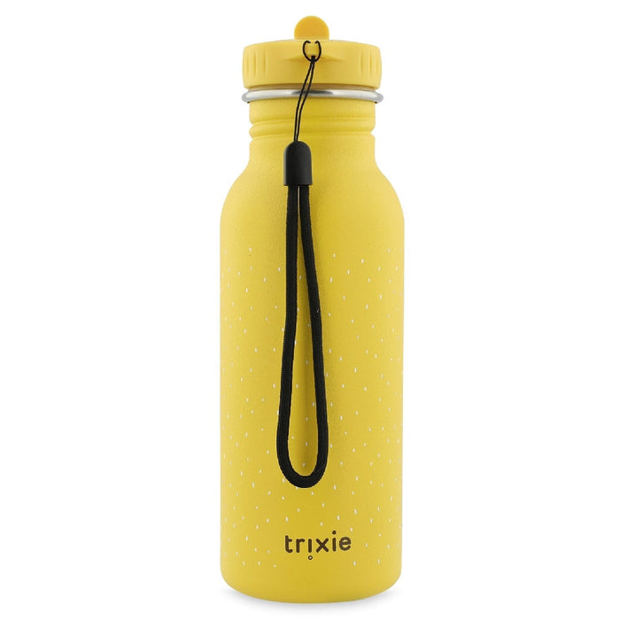 Trixie Frau Hummel Trinkflasche 500 ml in Gelb – Edelstahl-Kinderflasche mit Kordel zum Tragen und Befestigen am Rucksack