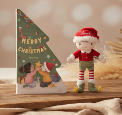 Little Dutch Weihnachts-Geschenkset mit Mini-Buch und Kuschelpuppe Jim