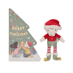 Little Dutch Geschenkset Weihnachten – Detailansicht von Buch und Kuschelpuppe