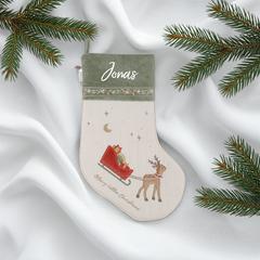 Personalisierbarer Weihnachtsstrumpf von Little Dutch in Grün