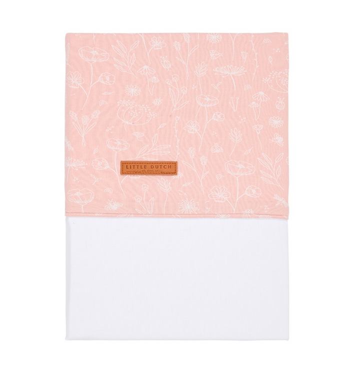 Wiegenlaken Wild Flowers, pink | Little Dutch