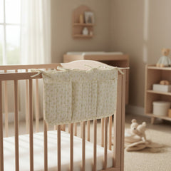 Windel-Organizer Blueberry Leaves mit Blattmuster – Aufbewahrung für Wickelplatz und Babyzimmer